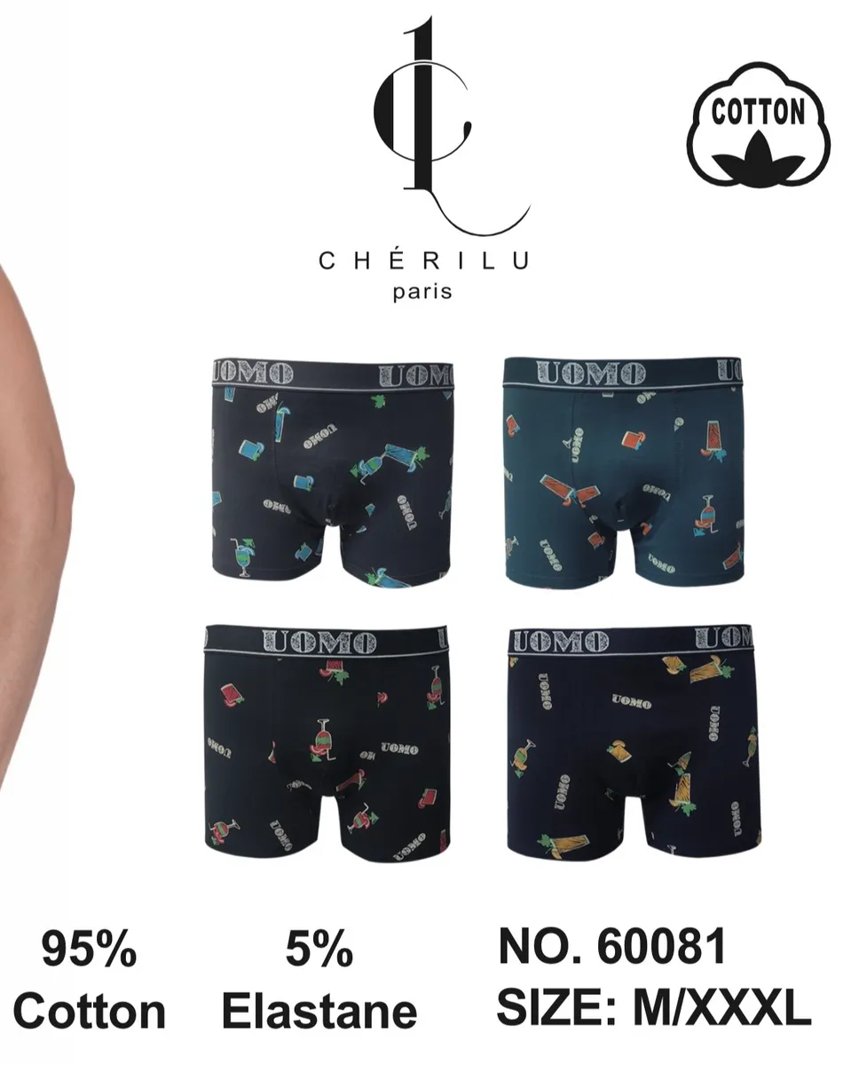 Lomo Cherilu 4-pack bokserki męskie M/XXL motywy drinków