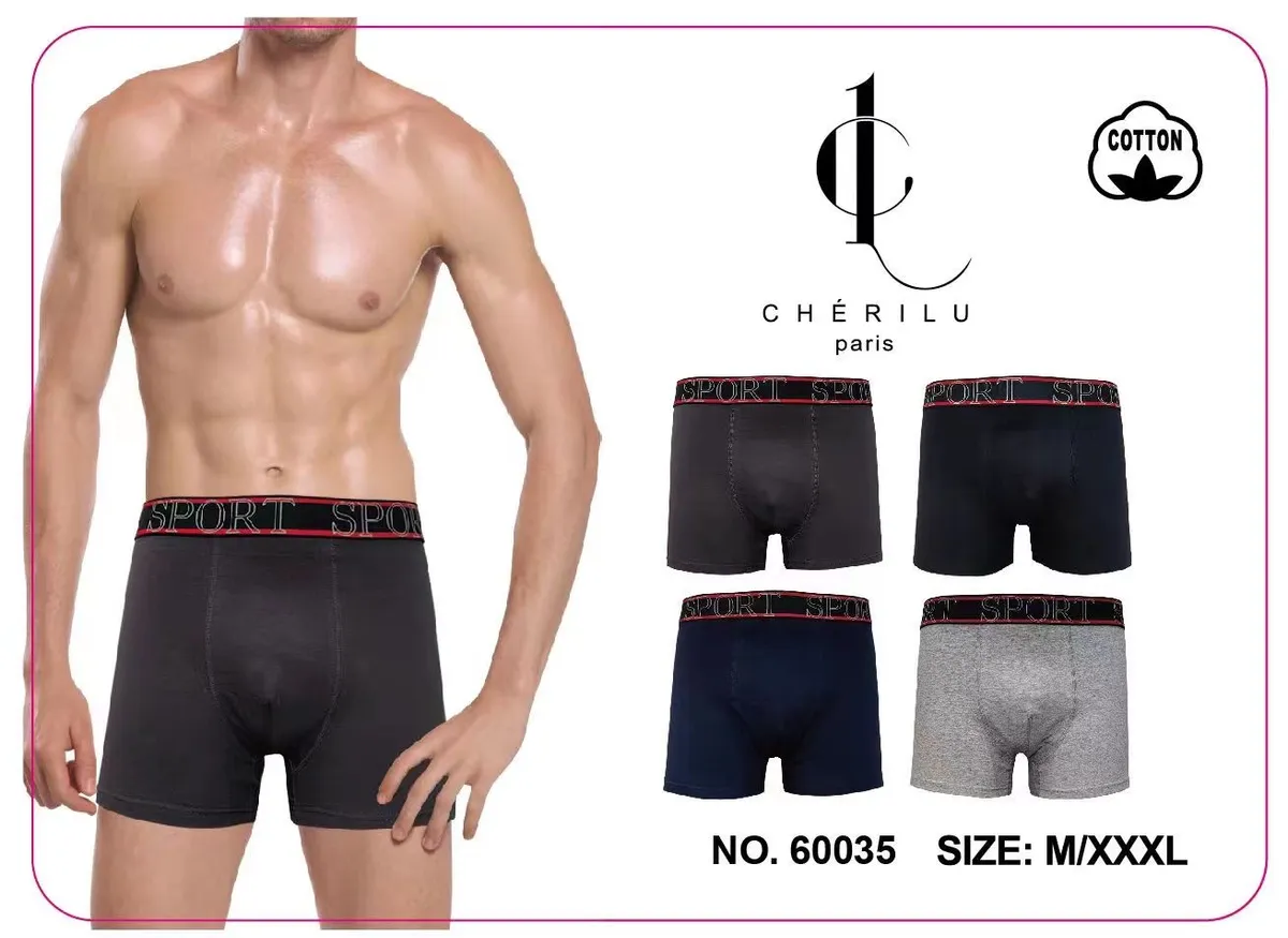 Męskie bokserki Cherilu Sport Paris M-XXXXL mix kolorów