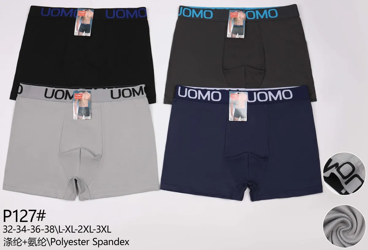 Męskie bokserki UOMO w kolorach czarny szary granatowy XL-3XL
