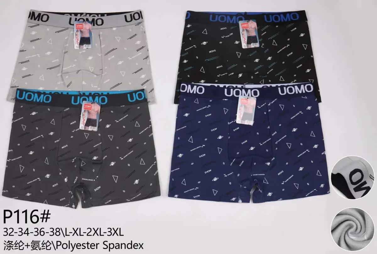 Męskie bokserki UOMO wzór geometryczny XL-3XL