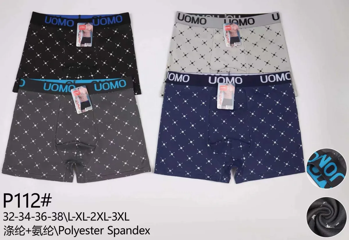 Męskie bokserki UOMO wzór krzyży granatowe XL-3XL