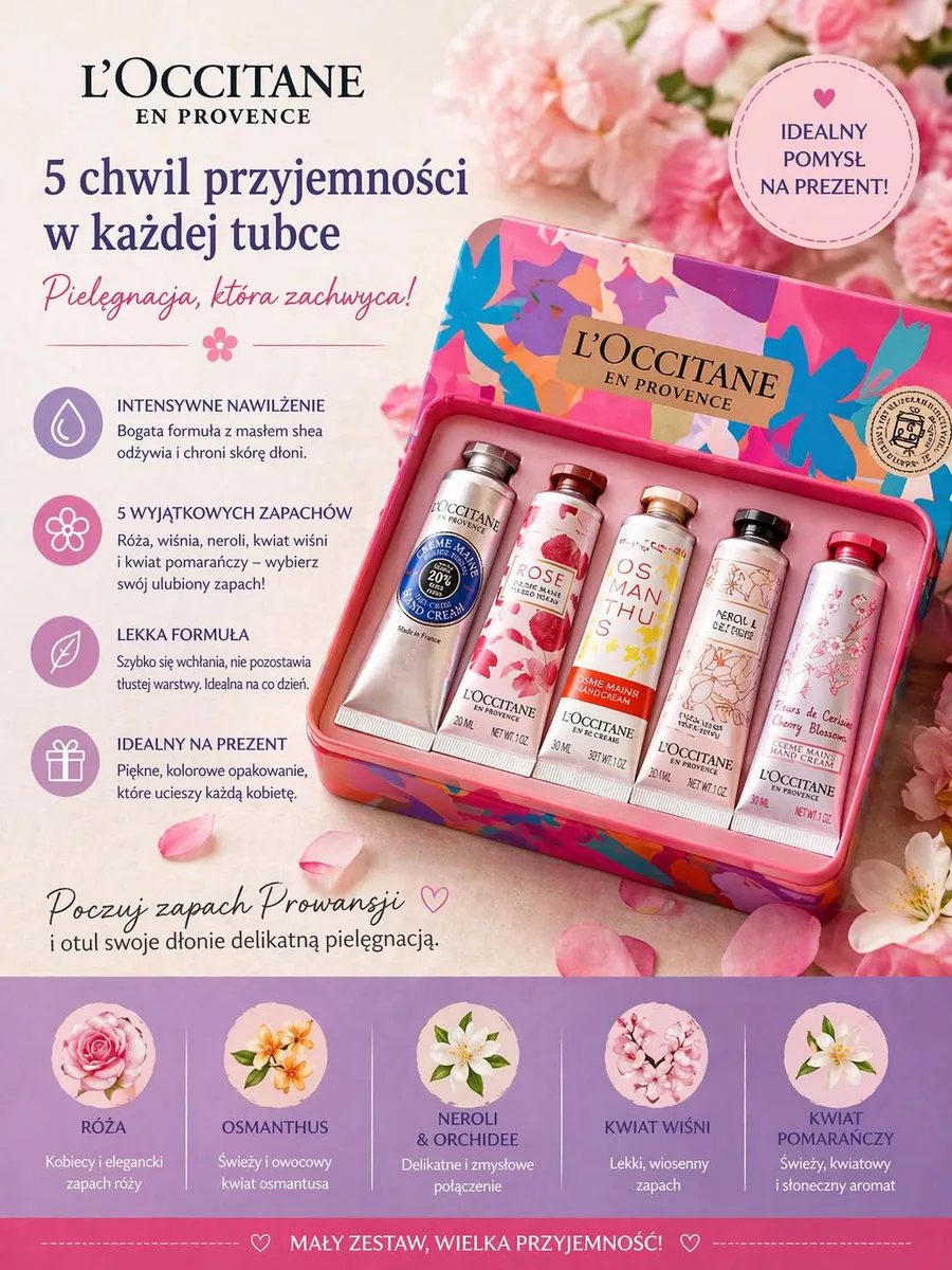 L'Occitane Zestaw 4 Kremów do Rąk Prowansja 20-30ml