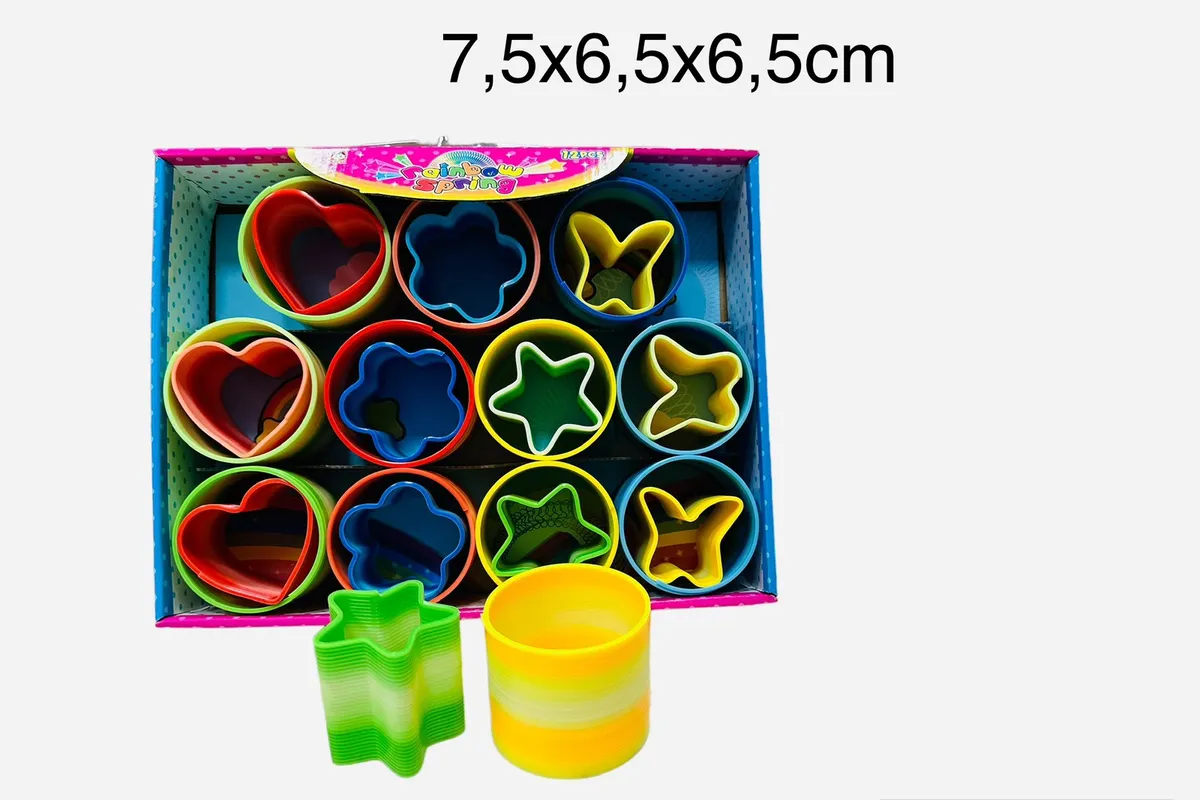 Zestaw 12 Wielokolorowych Foremek do Ciastek Rainbow Spring 7,5x6,5x6,5cm