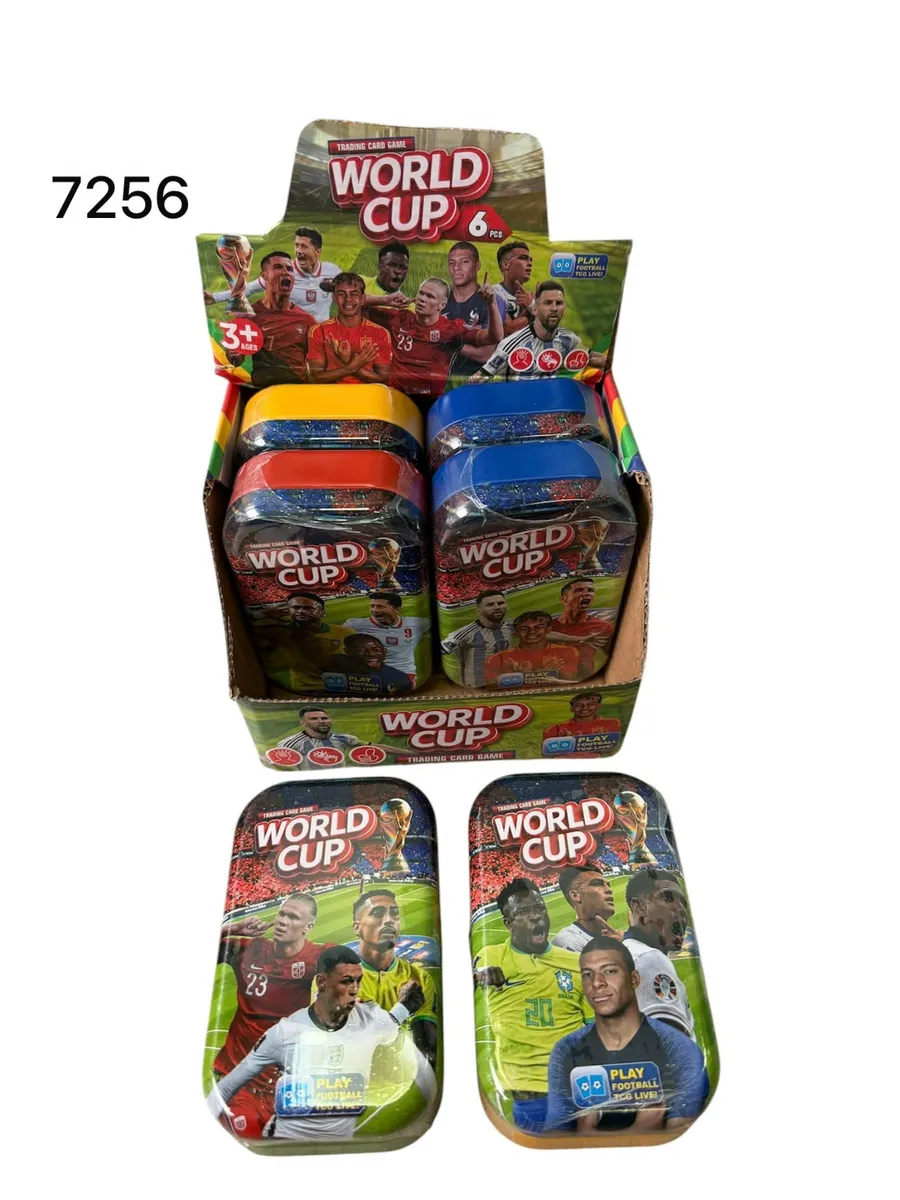 Karty Kolekcjonerskie World Cup Metalowe Pudełko 6 szt