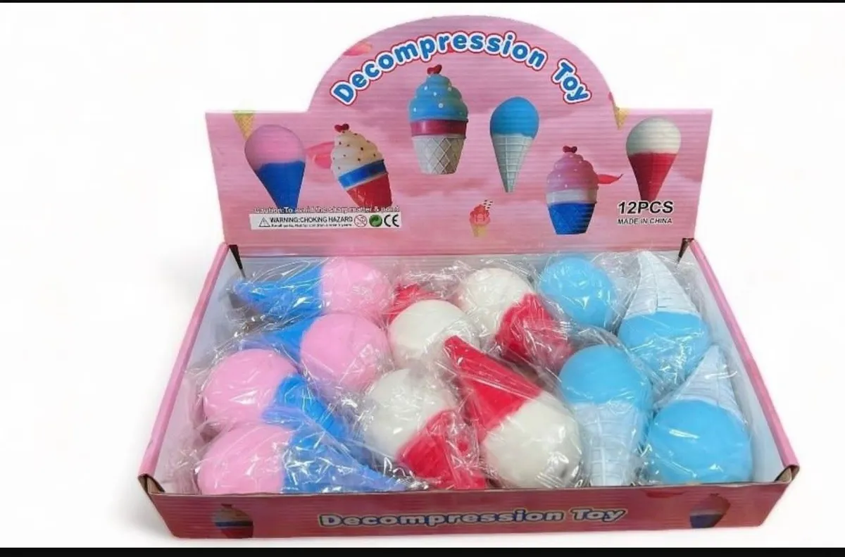 Gniotki Antystresowe Squeeze Toys Wafel Lody 12szt