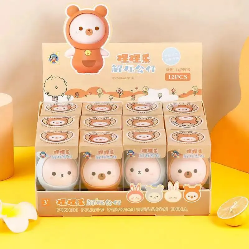 Gniotki Antystresowe Squeeze Toys Miś Pomarańczowy 12 szt