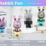 Rabbit Fan wentylator USB króliczek metaliczny 17cm