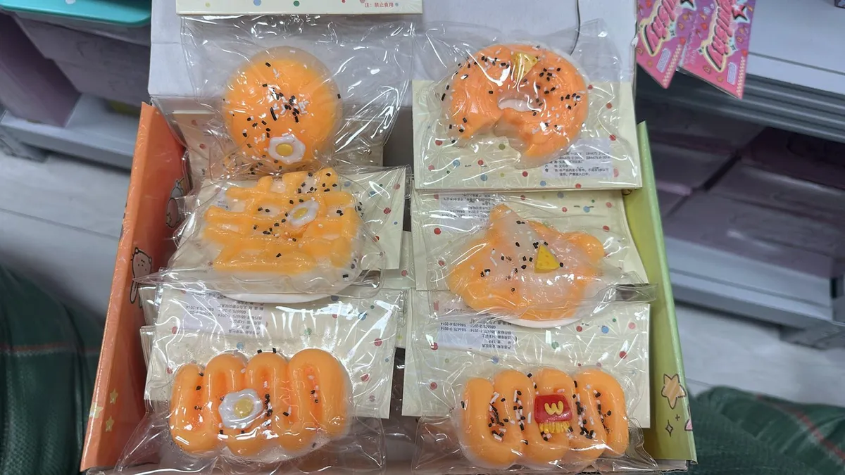 Gniotki Antystresowe Pomarańczowe Donuty Squeeze Toys