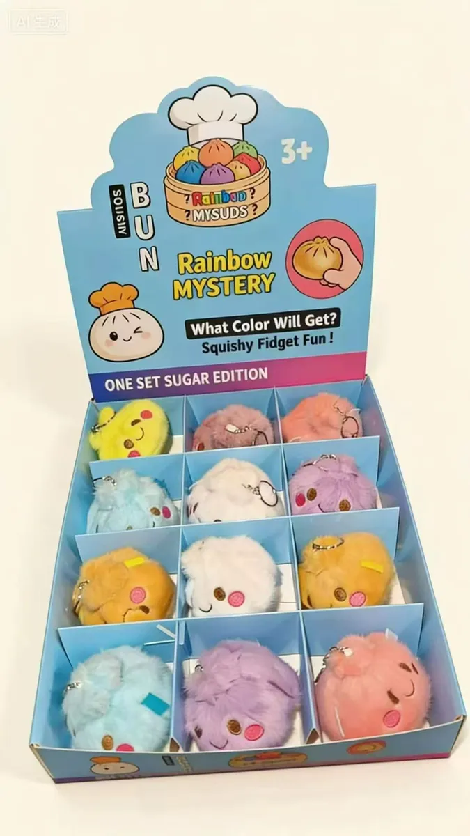 Gniotki Rainbow Bun Mystery Squishy One Set Sugar Edition
