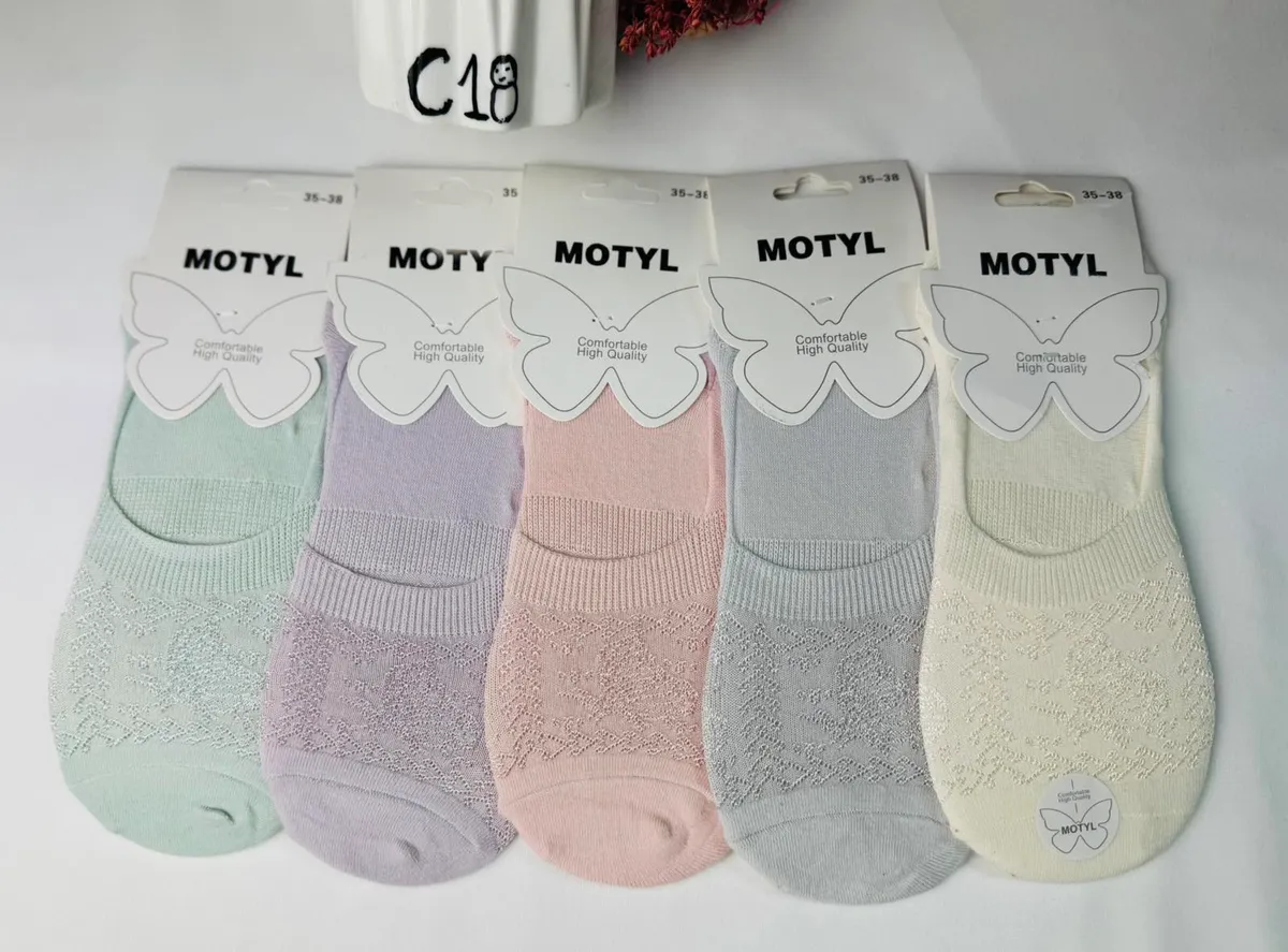 Motyl Niewidoczne Skarpetki 5szt Rozmiar 35-38