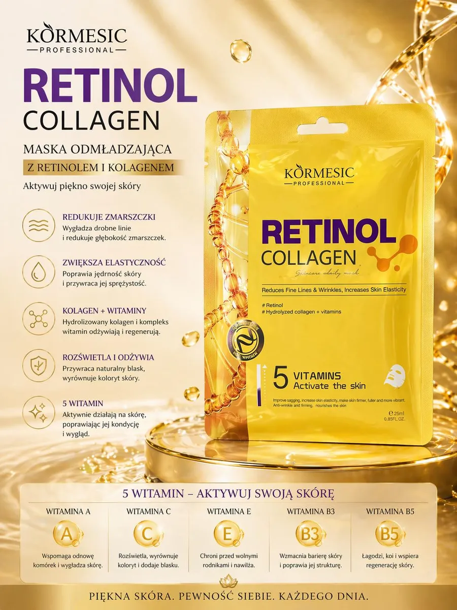 Maska w płachcie Retinol Kolagen KörMesic 25ml