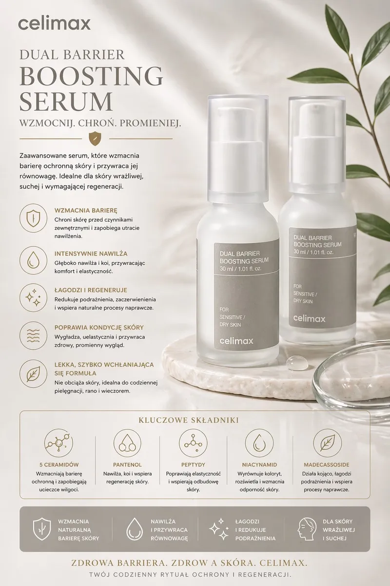 Celimax Dual Barrier Boosting Serum 30ml do skóry wrażliwej