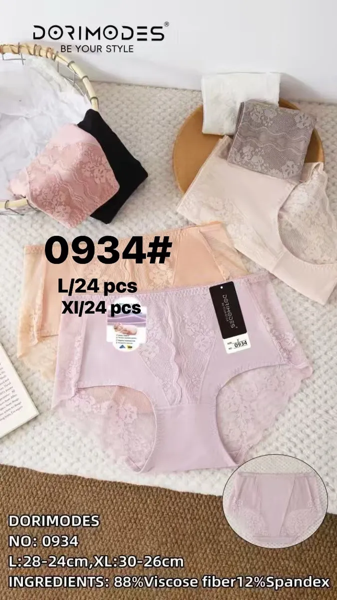 Dorimodes Majtki Damskie L Koronkowe 88% Wiskoza