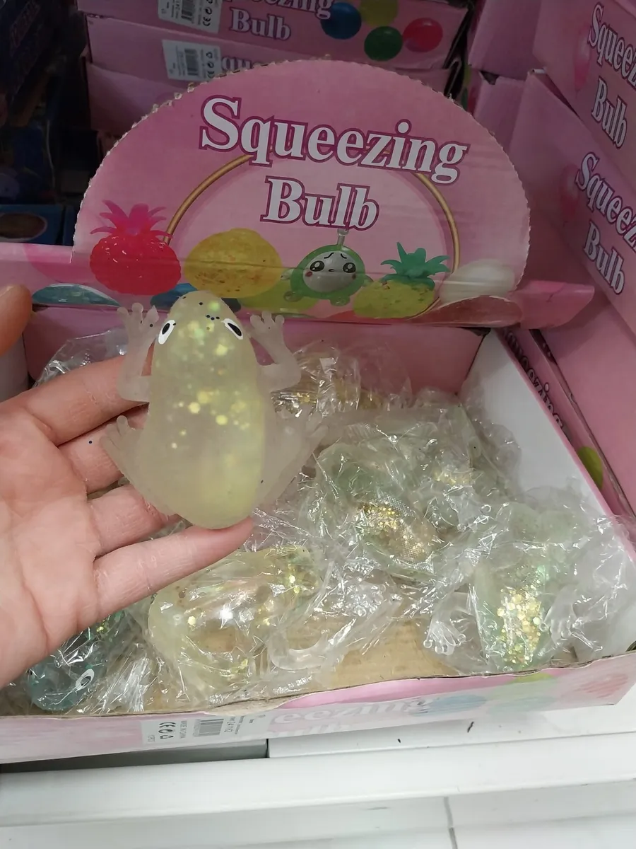 Squeezing Bulb Żaba Żelowa Zielono-Złota Gniotek