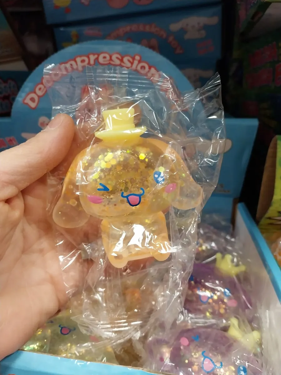 Gniotek Sanrio Cinnamoroll Żółty z Glitterem