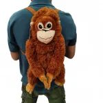 Plecak na ramiona pluszowy małpa orangutan brązowy