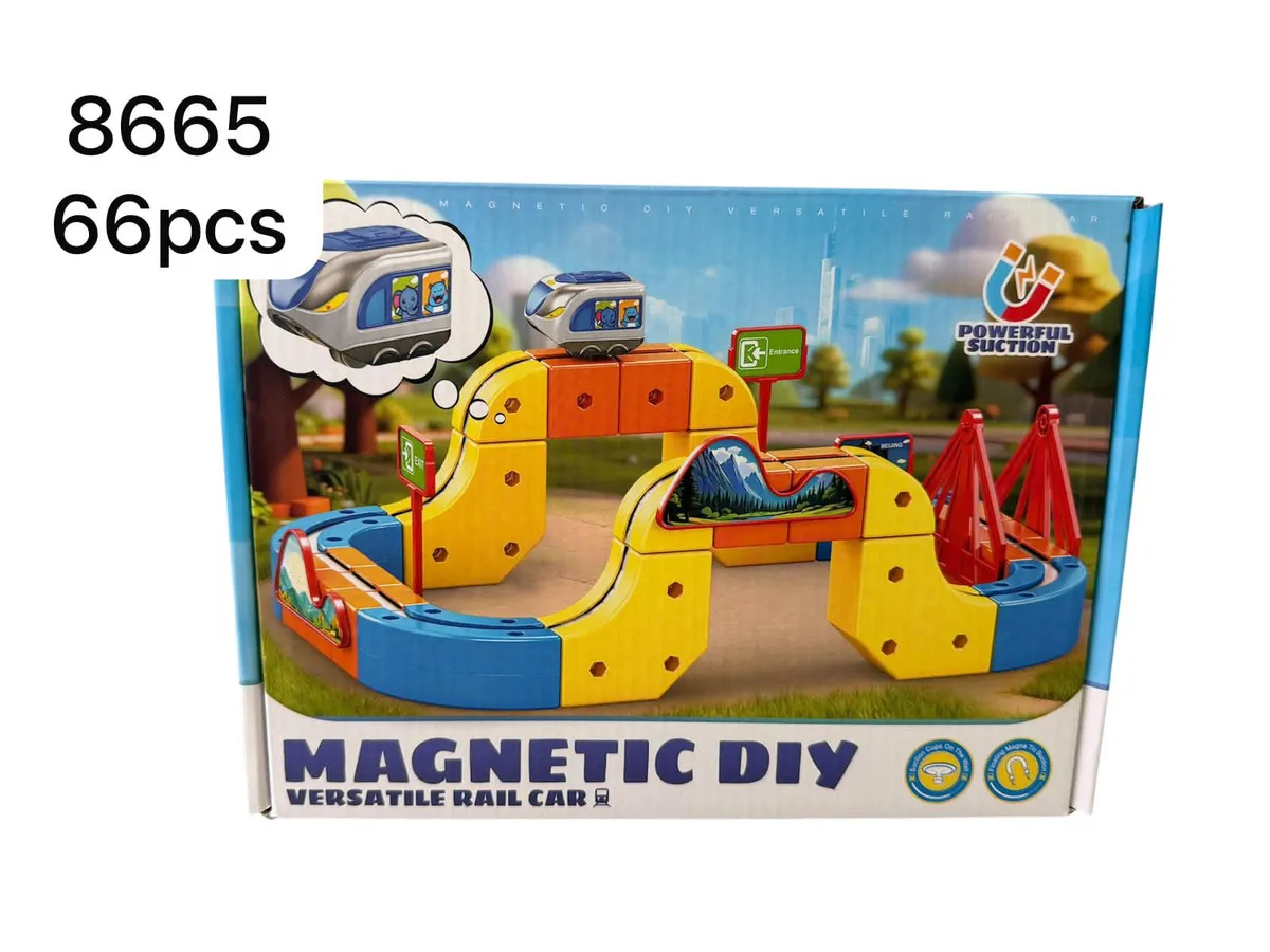 Magnetyczne klocki DIY Versatile Rail Car 66 pcs