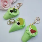 Brelok Zabawkowy Waffle Cone Zielony z Owocami