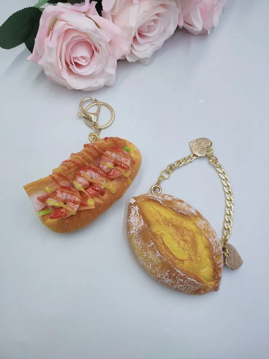 Brelok Zabawkowy Hot Dog i Bułka z Nadzieniem