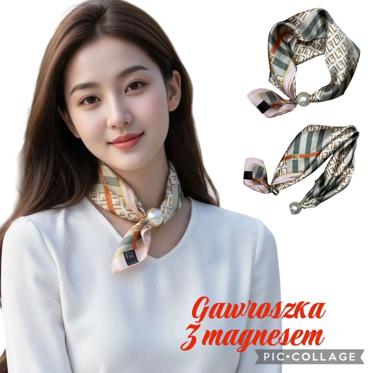 Gawroszka z magnezem beżowo-szara w deseń FFL