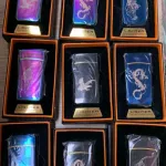 Zapalniczka Metalowa Holograficzna ze Smokiem i Tygrysem