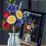 Zestaw klocków Bunch of Flowers Blue-and-White Porcelain