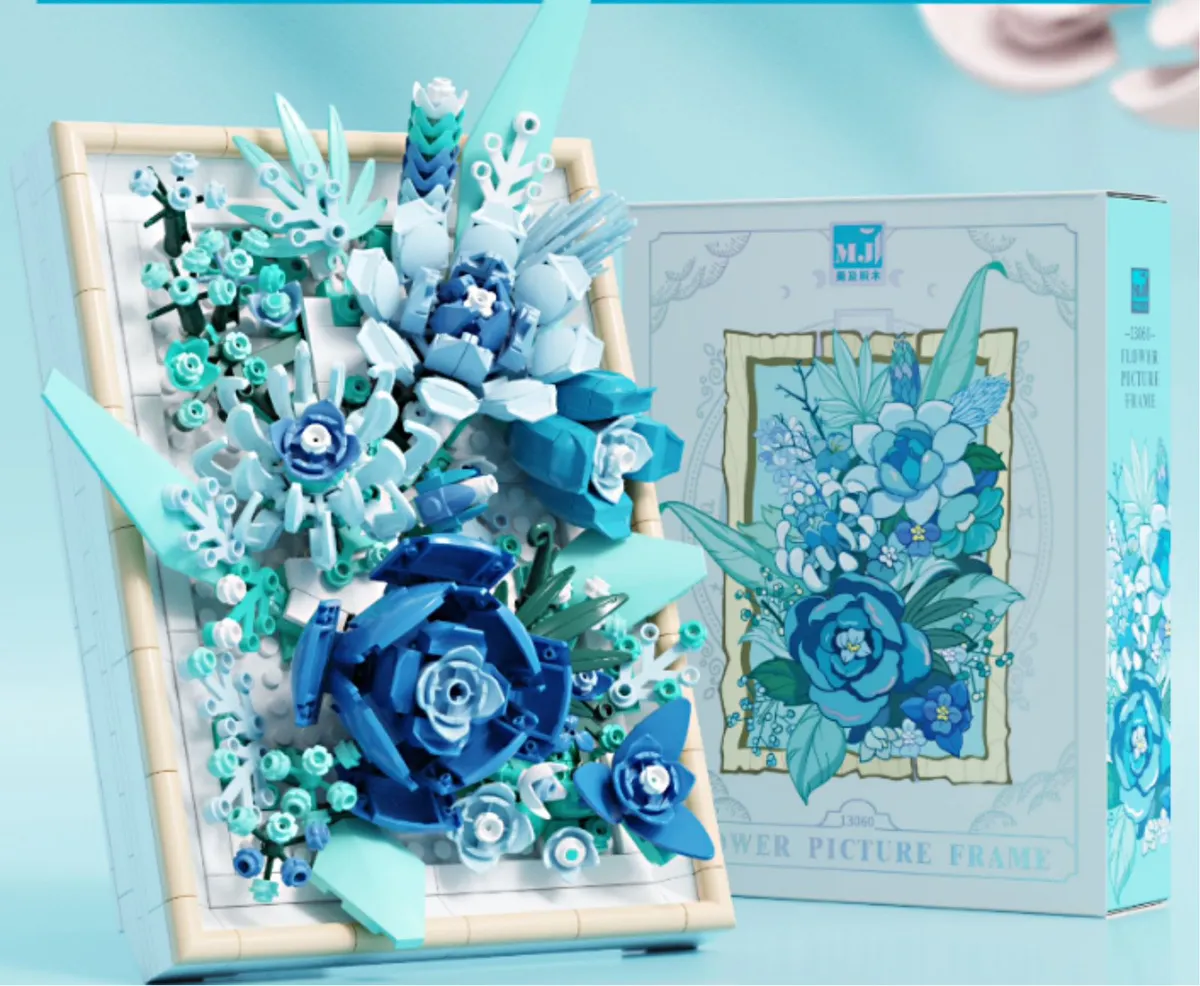 Zestaw klocków MJ Flower Picture Frame Niebieski
