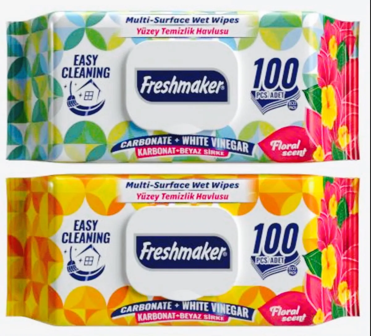Freshmaker Chusteczki Czyszczące Multi-Surface Floral 100 szt