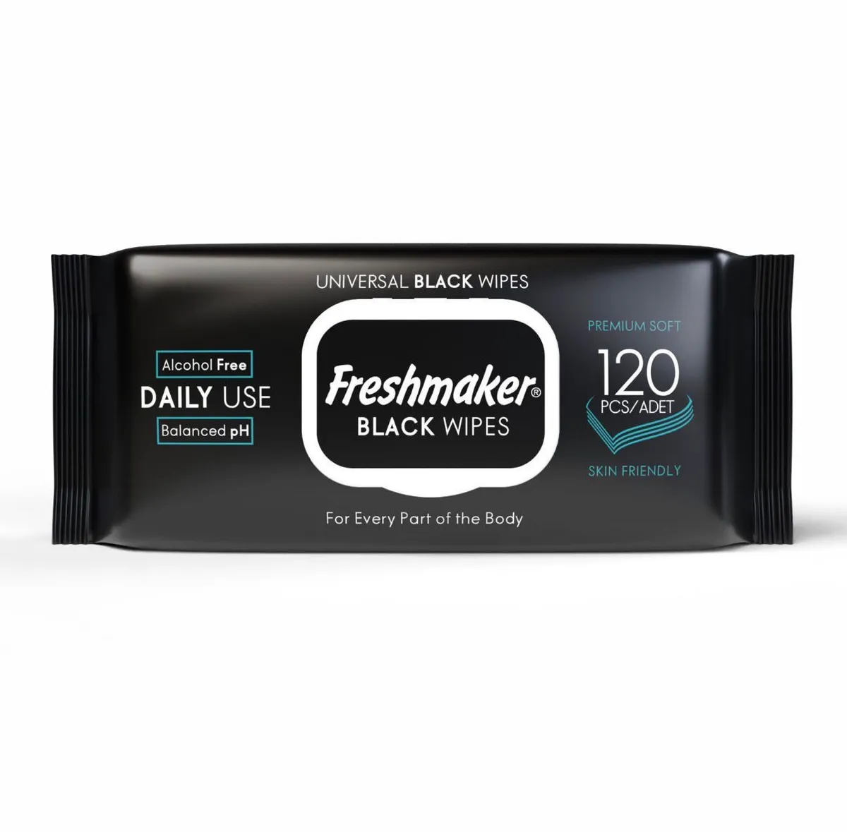 Freshmaker Black Wipes Czarne Chusteczki 120 szt