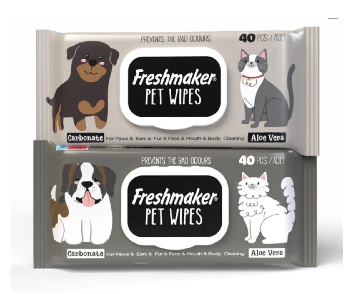 Freshmaker Pet Wipes nawilżane chusteczki 40 szt. dla psów i kotów