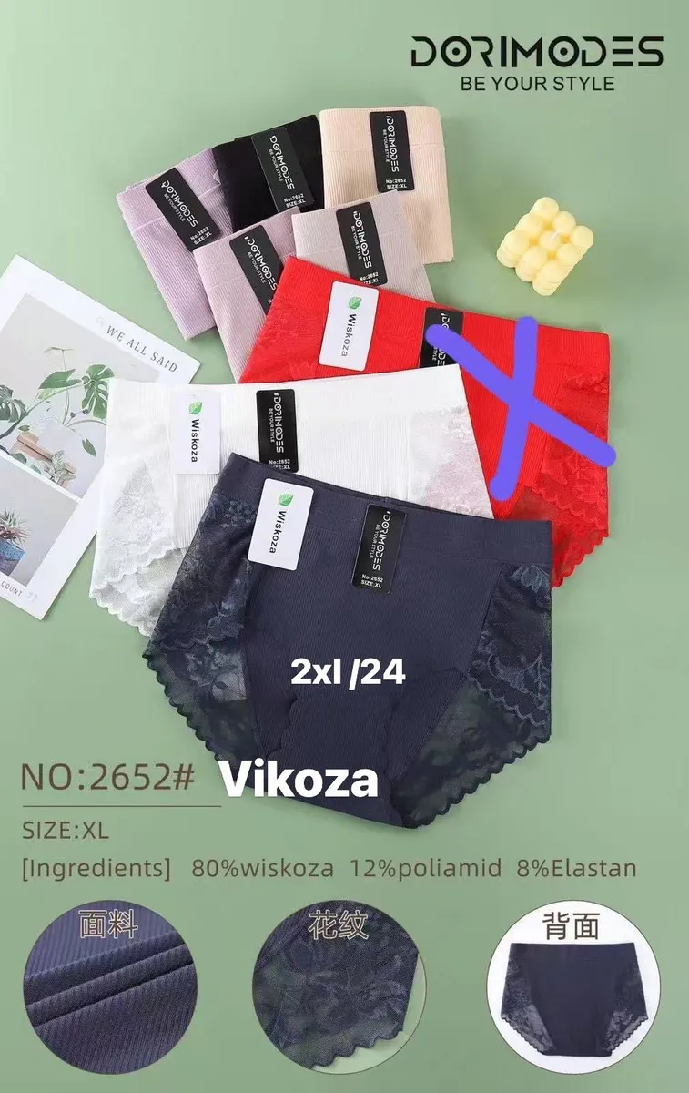 Majtki damskie Dorimomodes 2XL wiskoza koronka