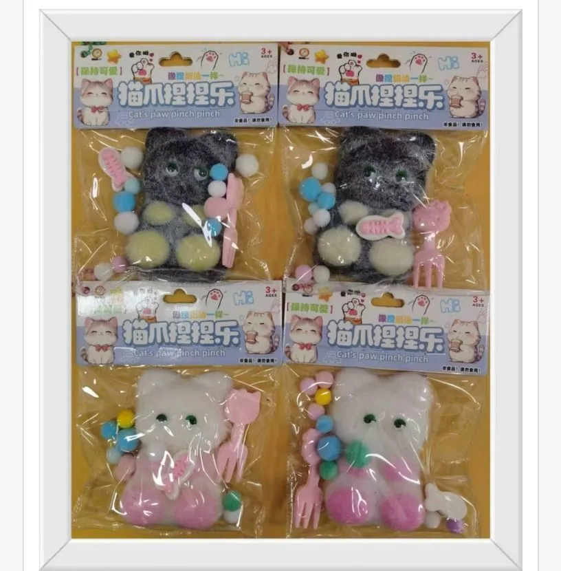 Zabawka Łapka Kota Łapiąca Szare i Białe 3+ lat