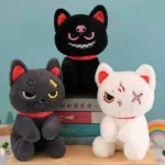 Pluszowe maskotki koty w stylu anime czarny szary biały