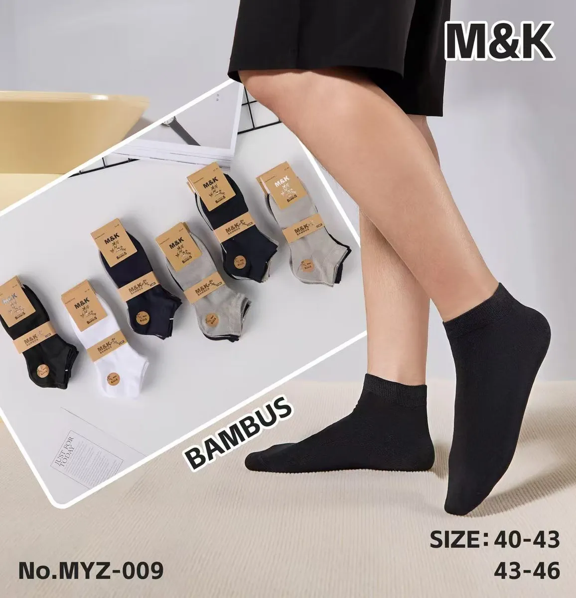 Skarpetki bambusowe M&K mix kolorów rozmiar 40-46