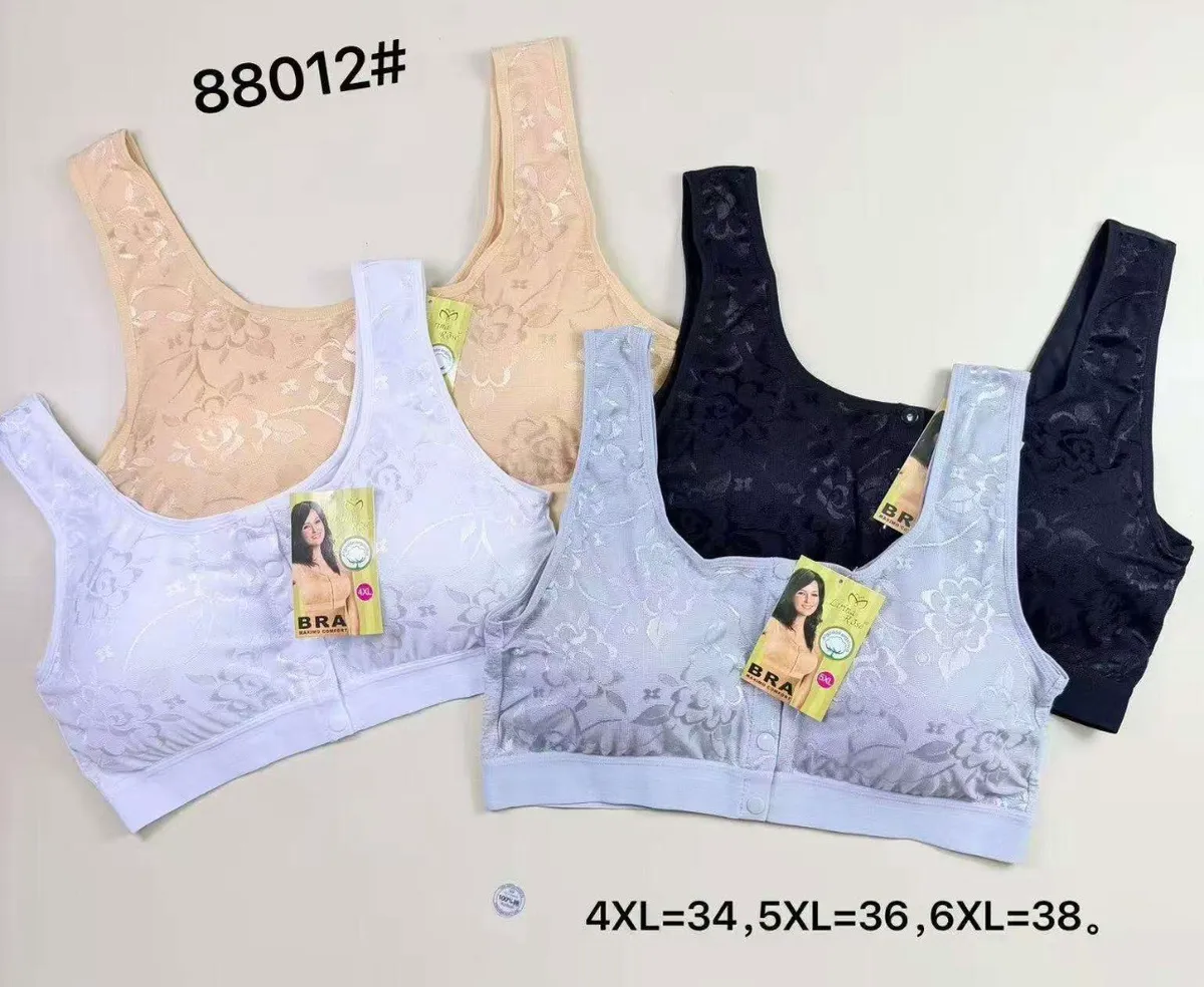 Biustonosz damski plus size koronka beżowy/czarny/biały 4XL-6XL