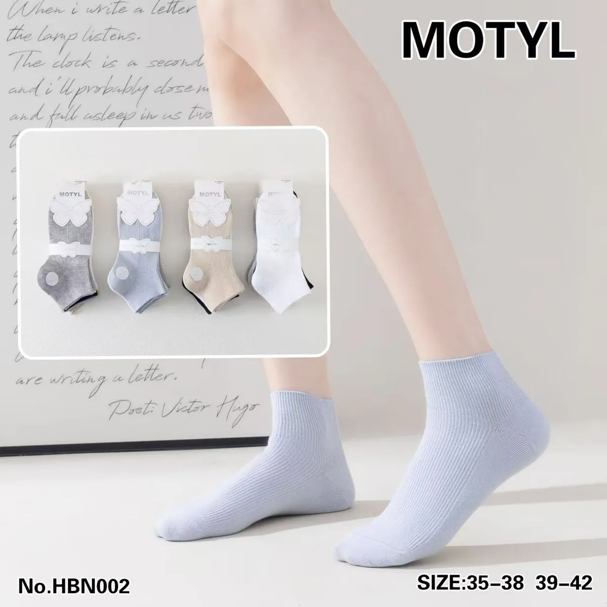 Skarpetki Motylek w 4 kolorach rozmiar 35-42