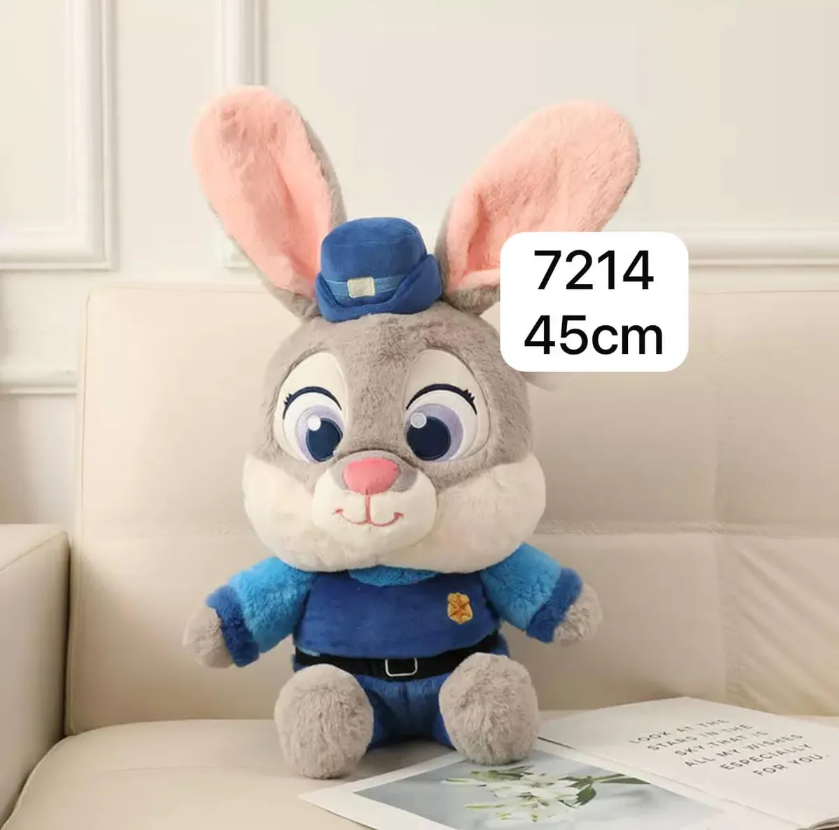 Maskotka Judy Hopps Zootopia 45cm szara z niebieskim mundurem