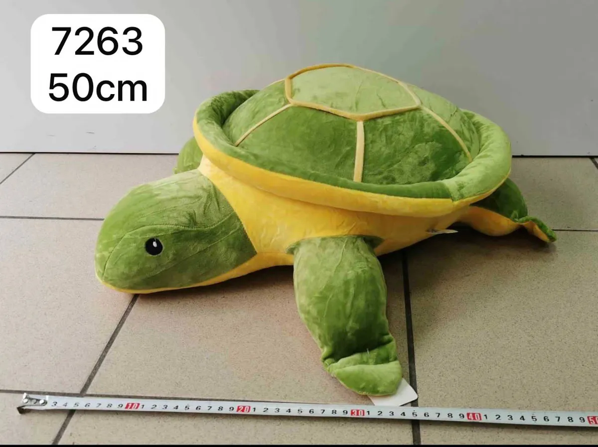 Zielona Żółta Pluszowa Żółw 50cm