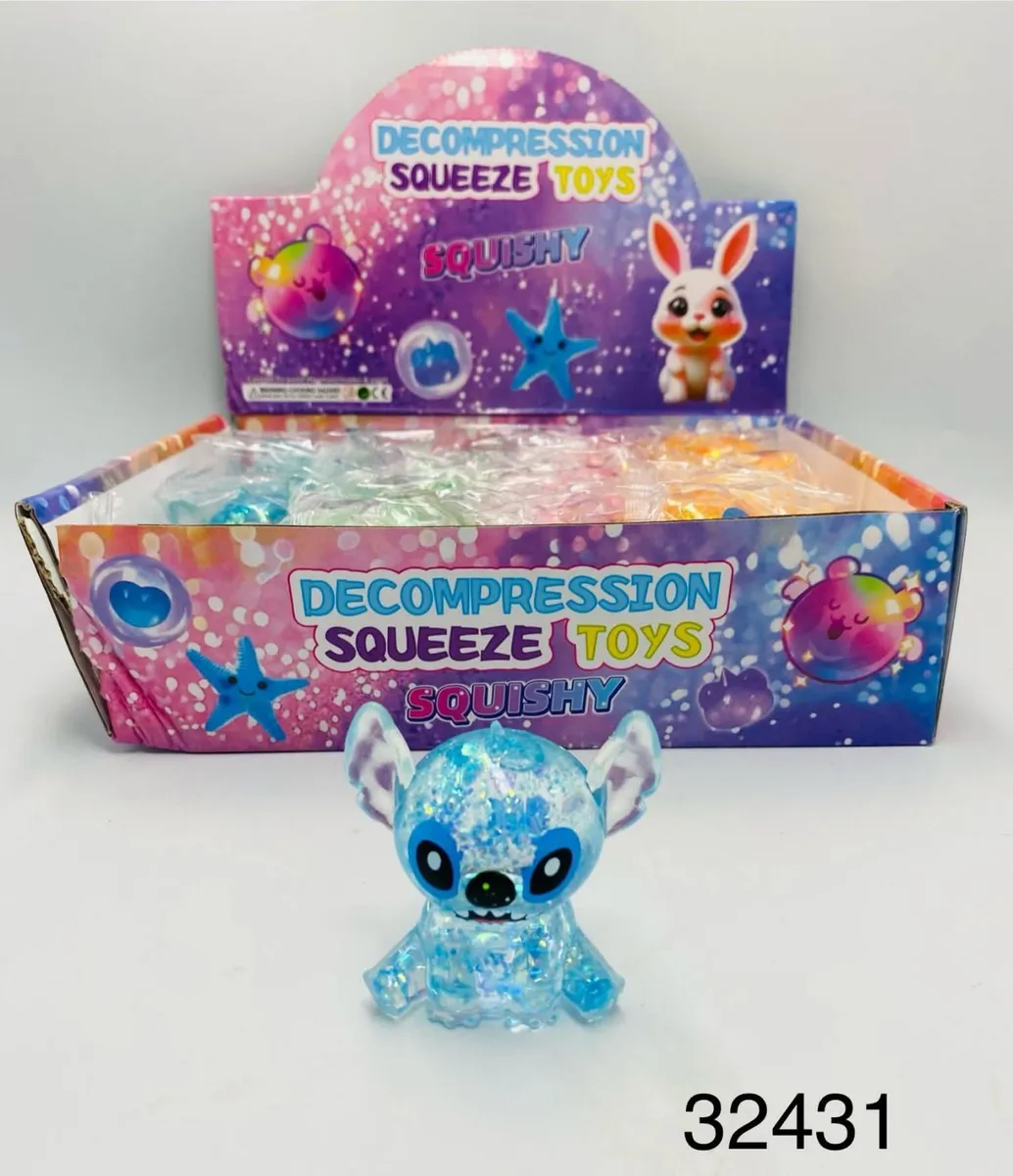 Zabawka Antystresowa Squishy Stitch Niebieski Błyszczący