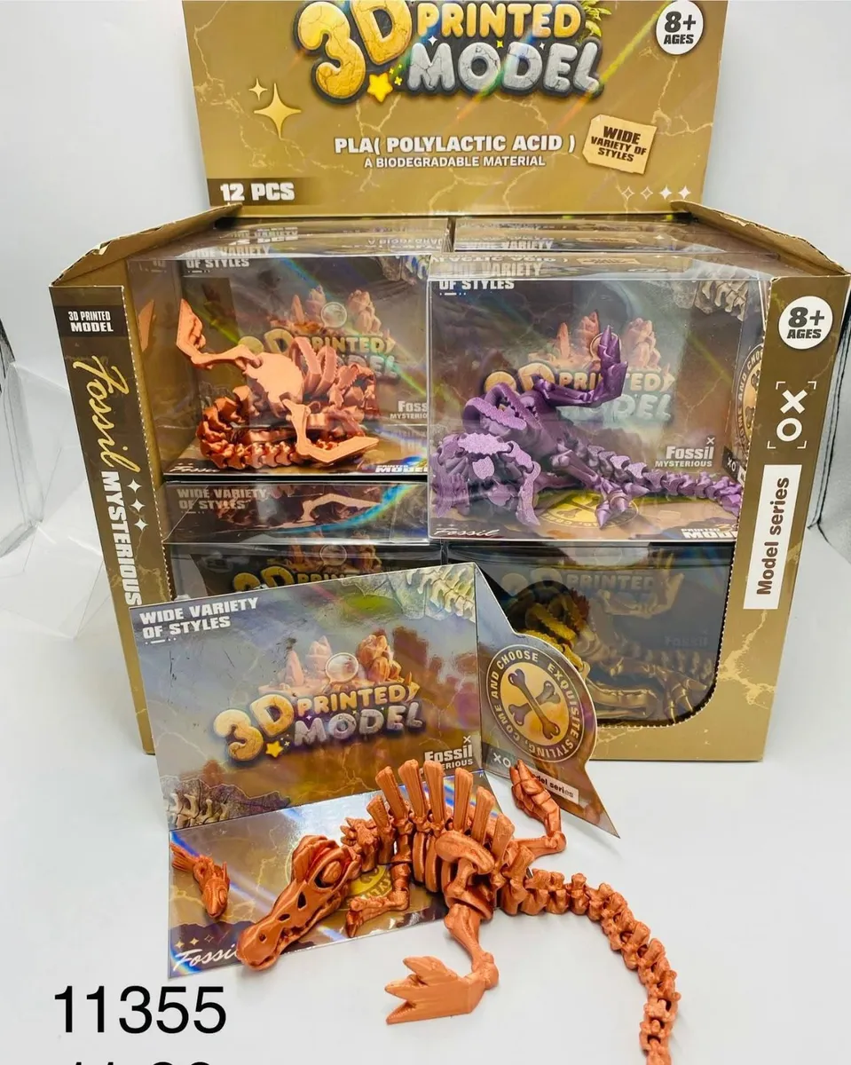 Zestaw 3D Printed Model Fossil Series 12 szt 8+