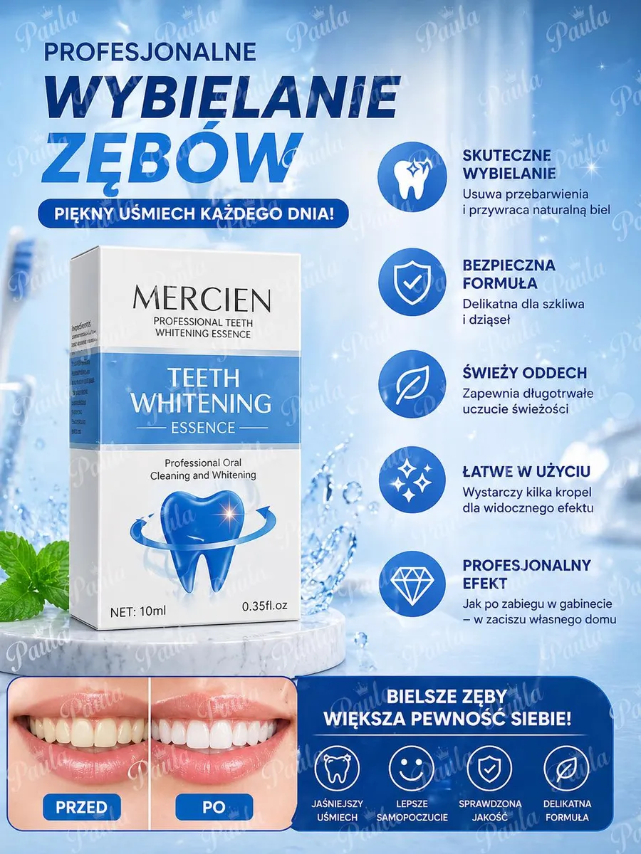 MERCIEN Teeth Whitening Essence 10ml Profesjonalne Wybielanie