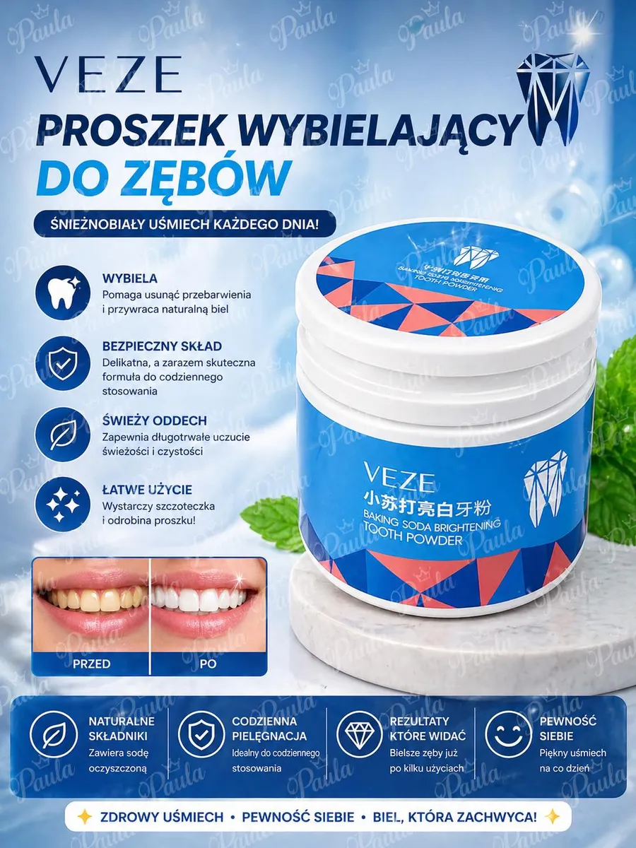 VEZE Proszek wybielający do zębów Baking Soda