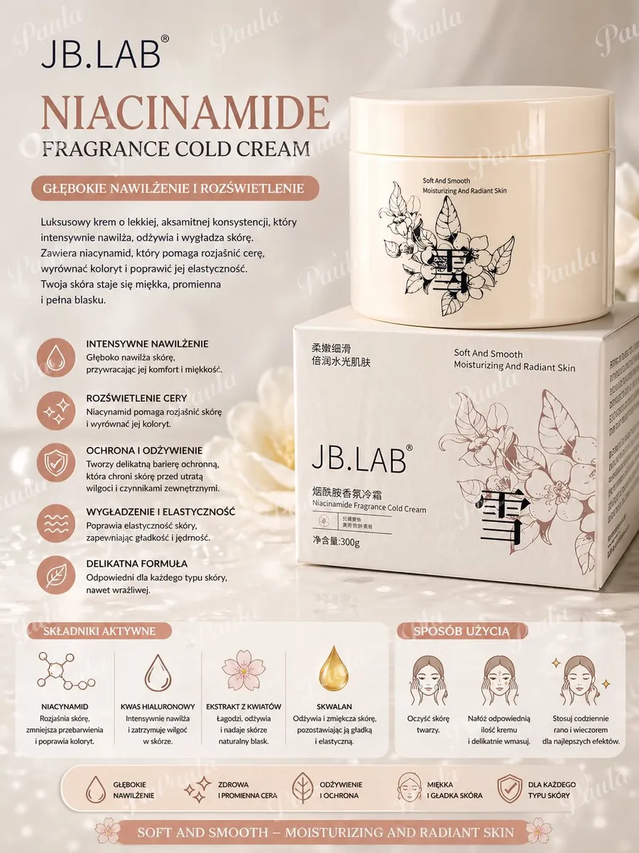 JB.LAB Niacinamide Fragrance Cold Cream 300g