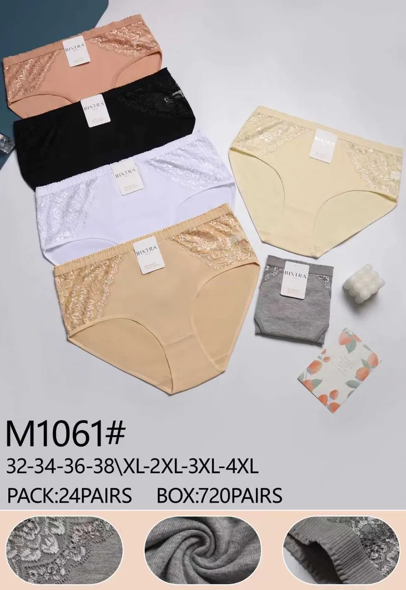Biktra Majtki Damskie z Koronkami Mix Kolorów XL-4XL