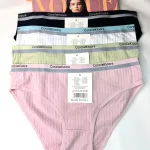 Majtki damskie Coralle Klaare różowe prążkowane S/M L/XL