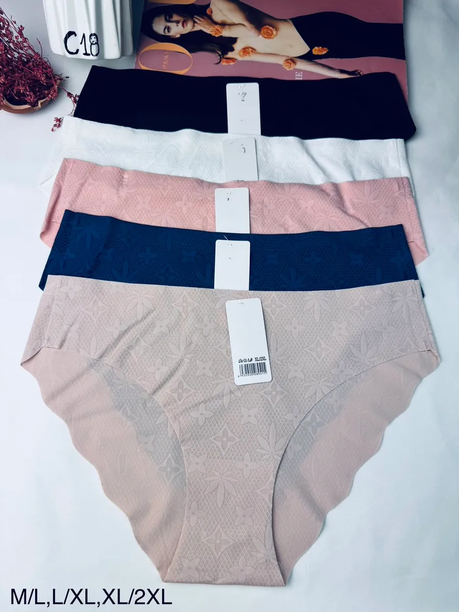 Majtki damskie bezszwowe w kwiaty M/L-XL/2XL