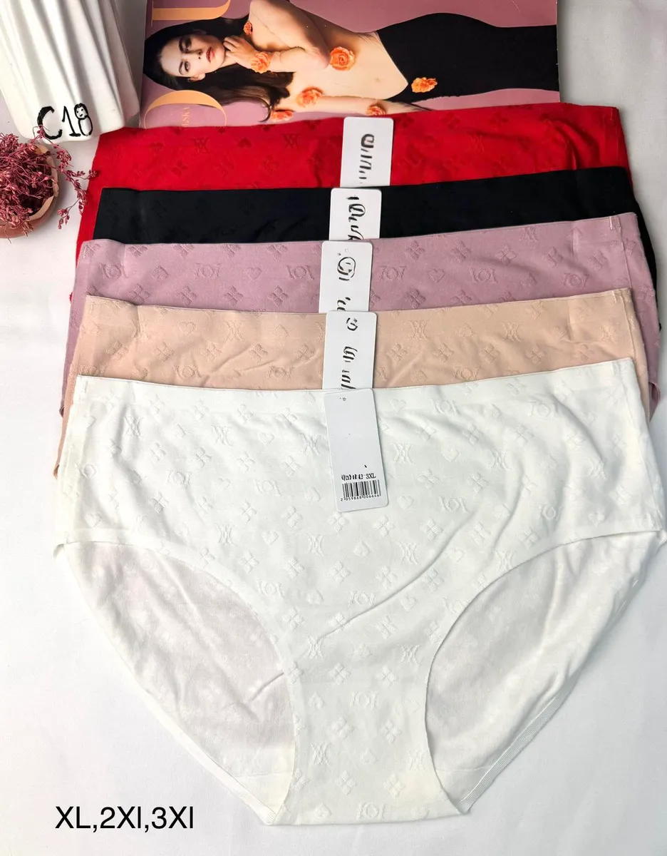 Bielizna damska majtki XL-3XL wzór LV białe czarne czerwone