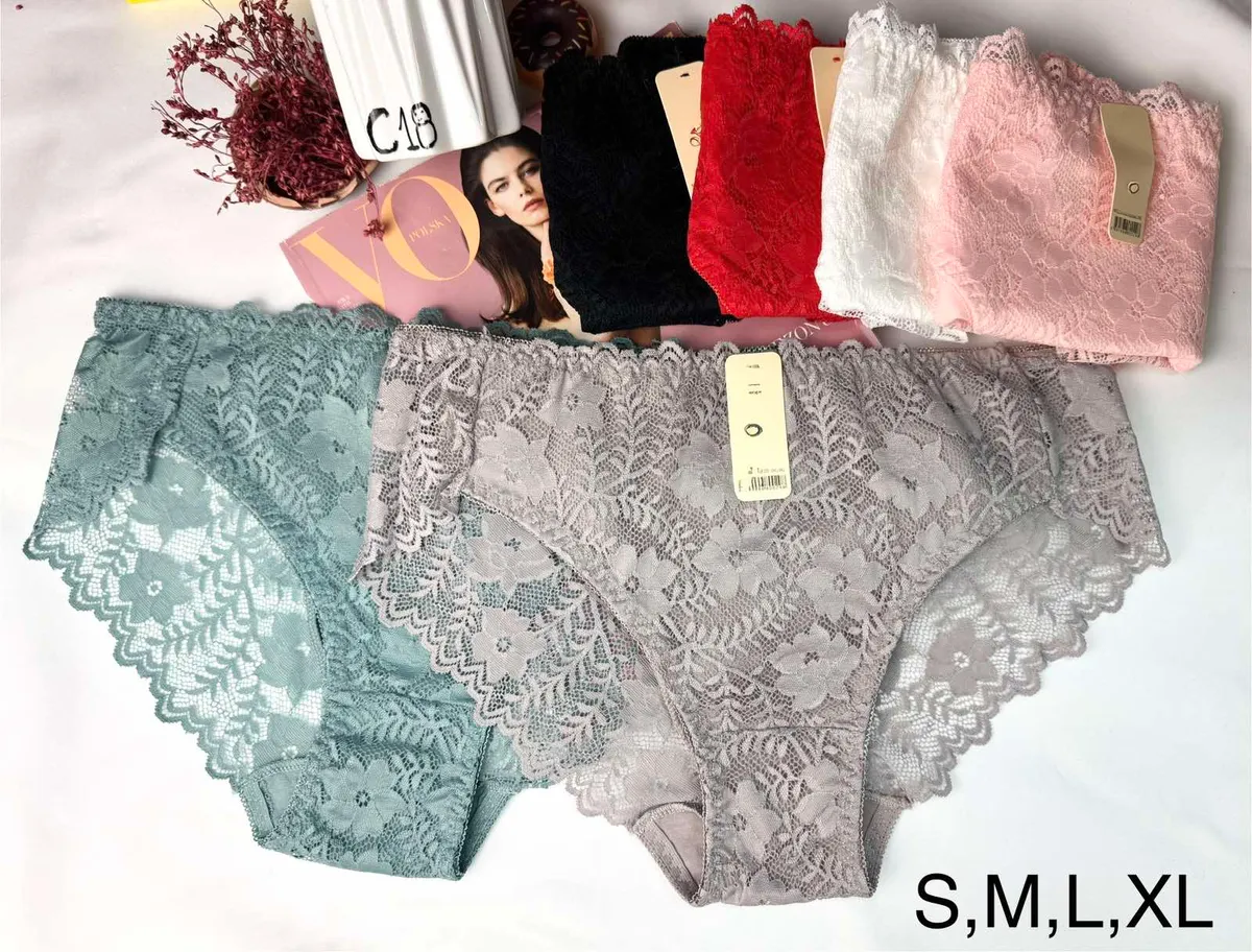 Damskie Majtki Koronkowe S-M-L-XL Wielokolorowe