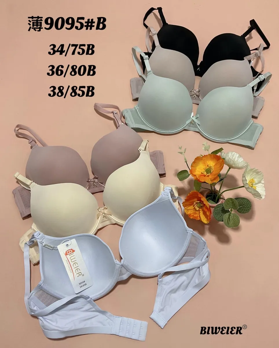 Biustonosz Biverer push-up 34/75B-38/85B beżowy/czarny