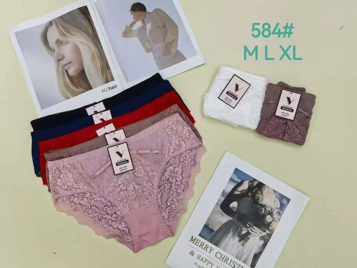 Victoria Majtki Damskie Koronkowe M L XL 584# Mix Kolorów
